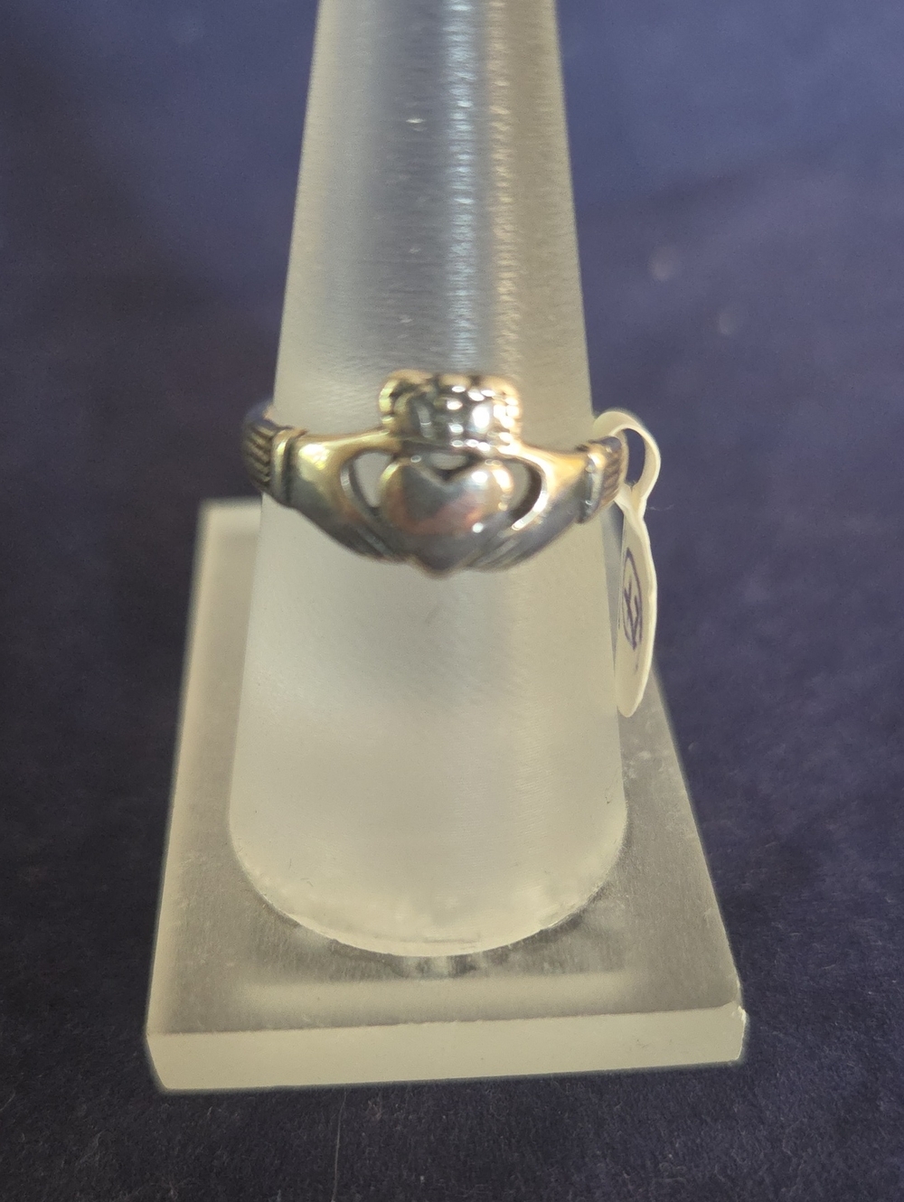 Sterling Silver Claddagh Heart Ring - Silver